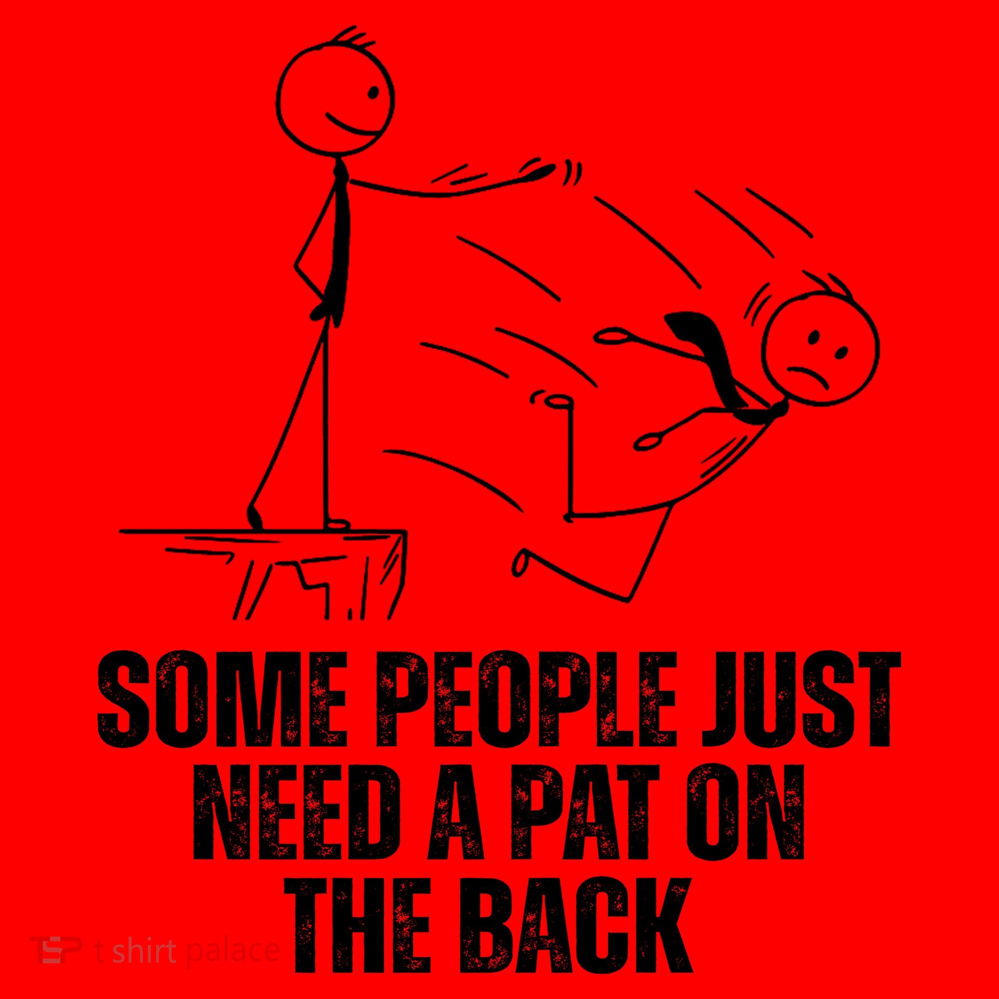 Some People Just Need A Pat On The Back Funny Santa Hat