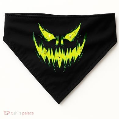 Scary Pumpkin Jack O Lantern Face Halloween USA-Made Doggie Bandana