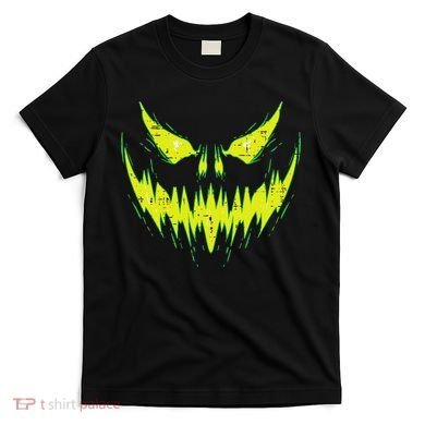Scary Pumpkin Jack O Lantern Face Halloween T-Shirt