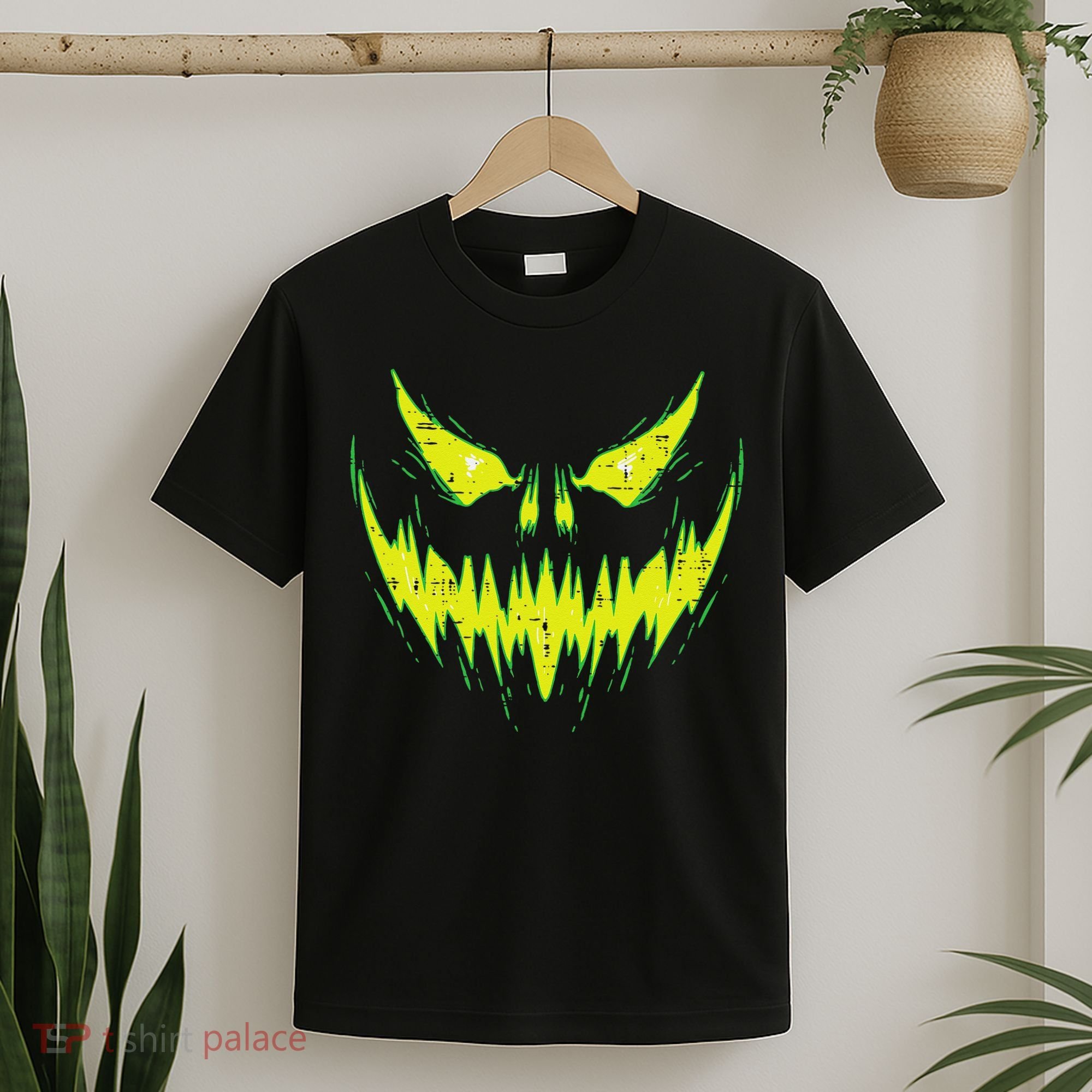 Scary Pumpkin Jack O Lantern Face Halloween T-Shirt