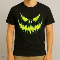 Scary Pumpkin Jack O Lantern Face Halloween T-Shirt thumb 3