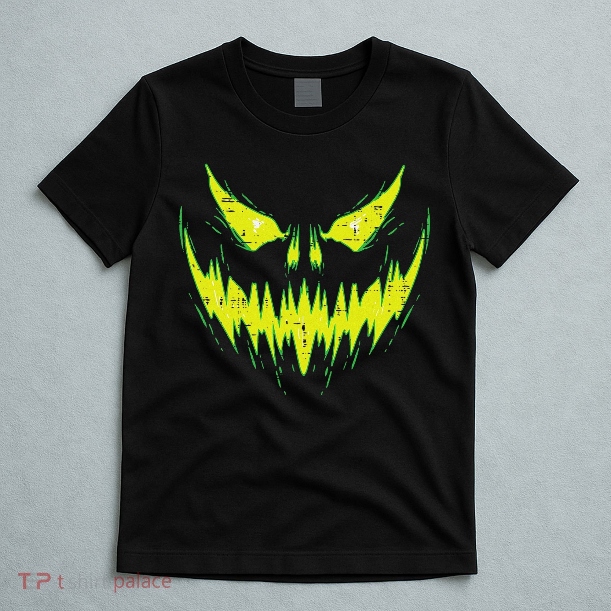 Scary Pumpkin Jack O Lantern Face Halloween T-Shirt