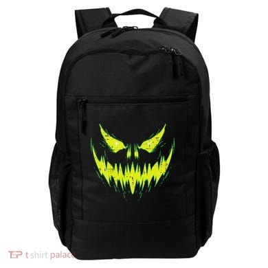 Scary Pumpkin Jack O Lantern Face Halloween Backpack