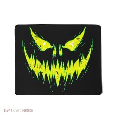 Scary Pumpkin Jack O Lantern Face Halloween Mousepad