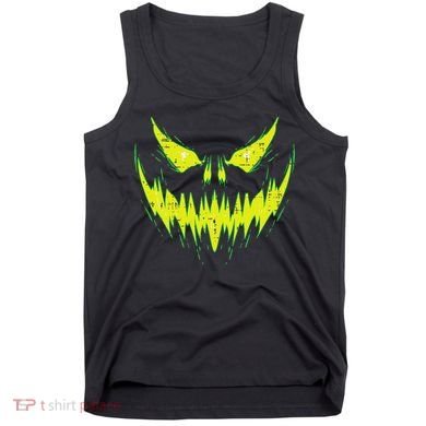 Scary Pumpkin Jack O Lantern Face Halloween Tank Top