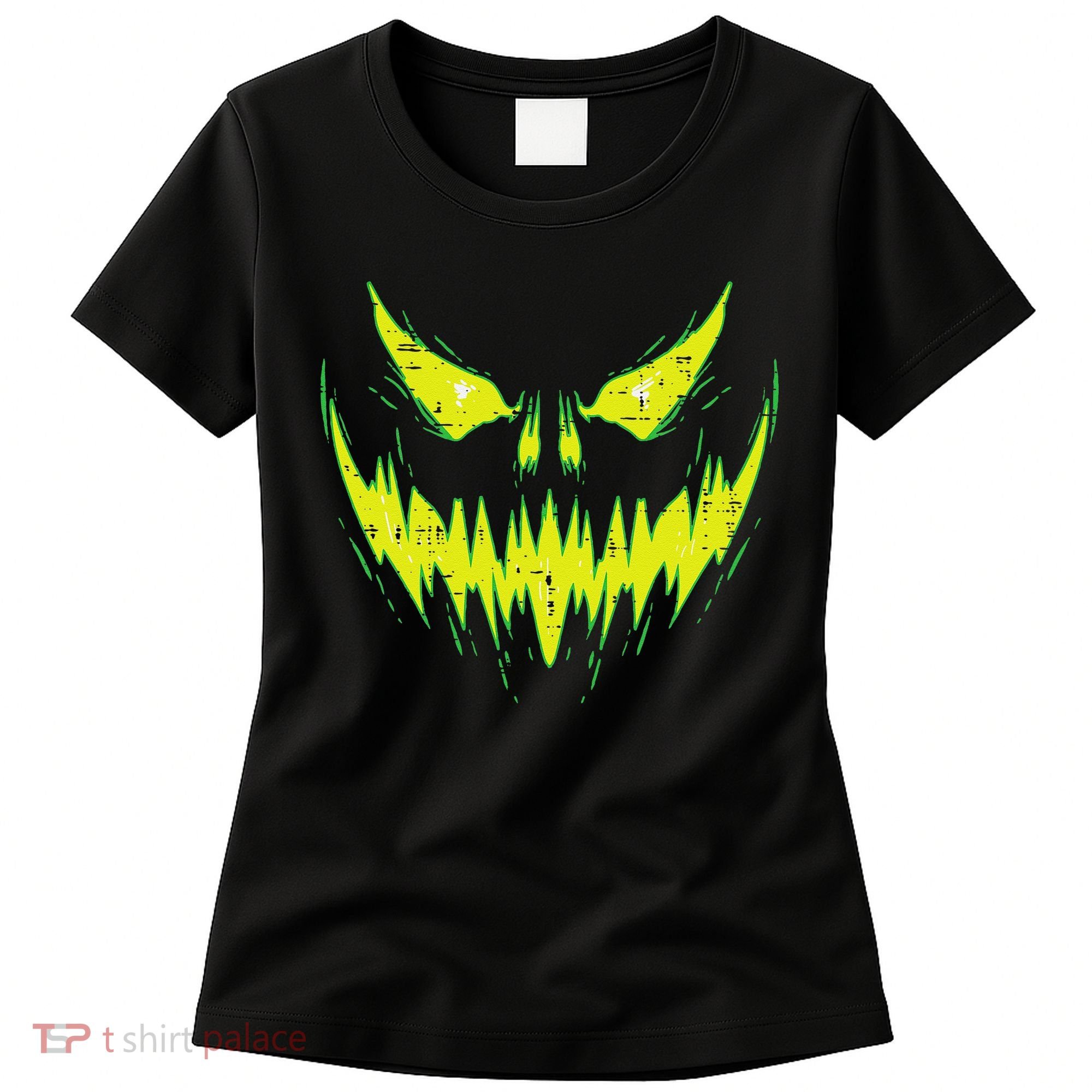 Scary Pumpkin Jack O Lantern Face Halloween Women's T-Shirt