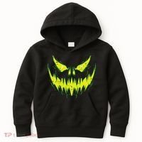 Scary Pumpkin Jack O Lantern Face Halloween Kids Hoodie thumb 0