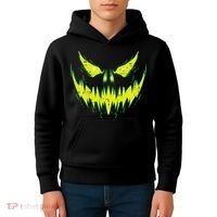 Scary Pumpkin Jack O Lantern Face Halloween Kids Hoodie thumb 4