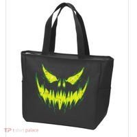 Scary Pumpkin Jack O Lantern Face Halloween Tote Bag thumb 3