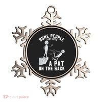 Some People Just Need A Pat On The Back Funny Sarcastic Joke Ornament thumb 0