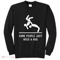 Some People Just Need A Hug Funny Sarcastic Stick Figure Sweatshirt thumb 0