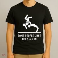 Some People Just Need A Hug Funny Sarcastic Stick Figure T-Shirt thumb 3