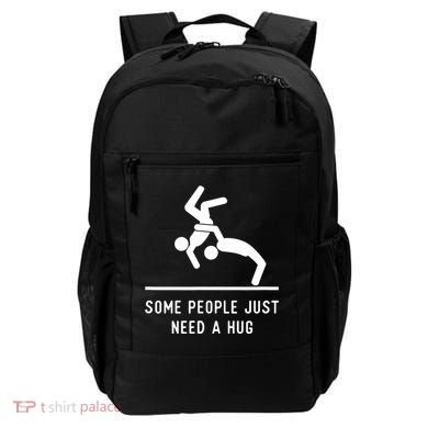 Some People Just Need A Hug Funny Sarcastic Stick Figure Backpack