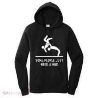 Some People Just Need A Hug Funny Sarcastic Stick Figure Women's Hoodie thumb 0