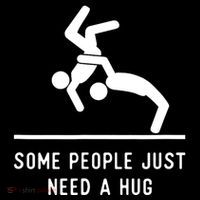 Some People Just Need A Hug Funny Sarcastic Stick Figure Mousepad thumb 1