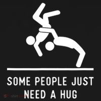 Some People Just Need A Hug Funny Sarcastic Stick Figure Ornament thumb 1