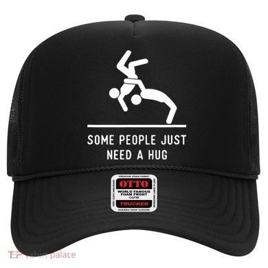 Some People Just Need A Hug Funny Sarcastic Stick Figure Hat