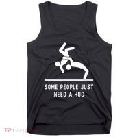 Some People Just Need A Hug Funny Sarcastic Stick Figure Tank Top thumb 0