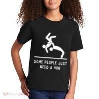 Some People Just Need A Hug Funny Sarcastic Stick Figure Kids T-Shirt thumb 2