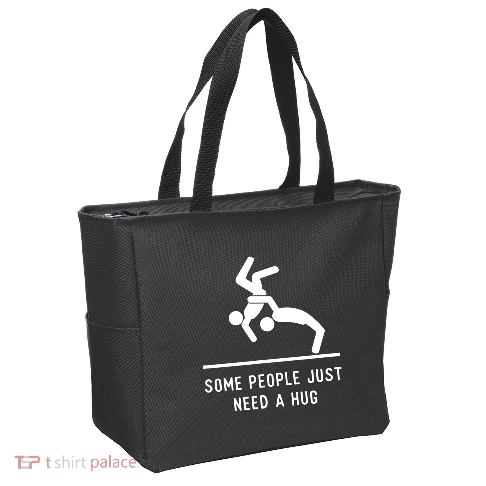 Some People Just Need A Hug Funny Sarcastic Stick Figure Tote Bag