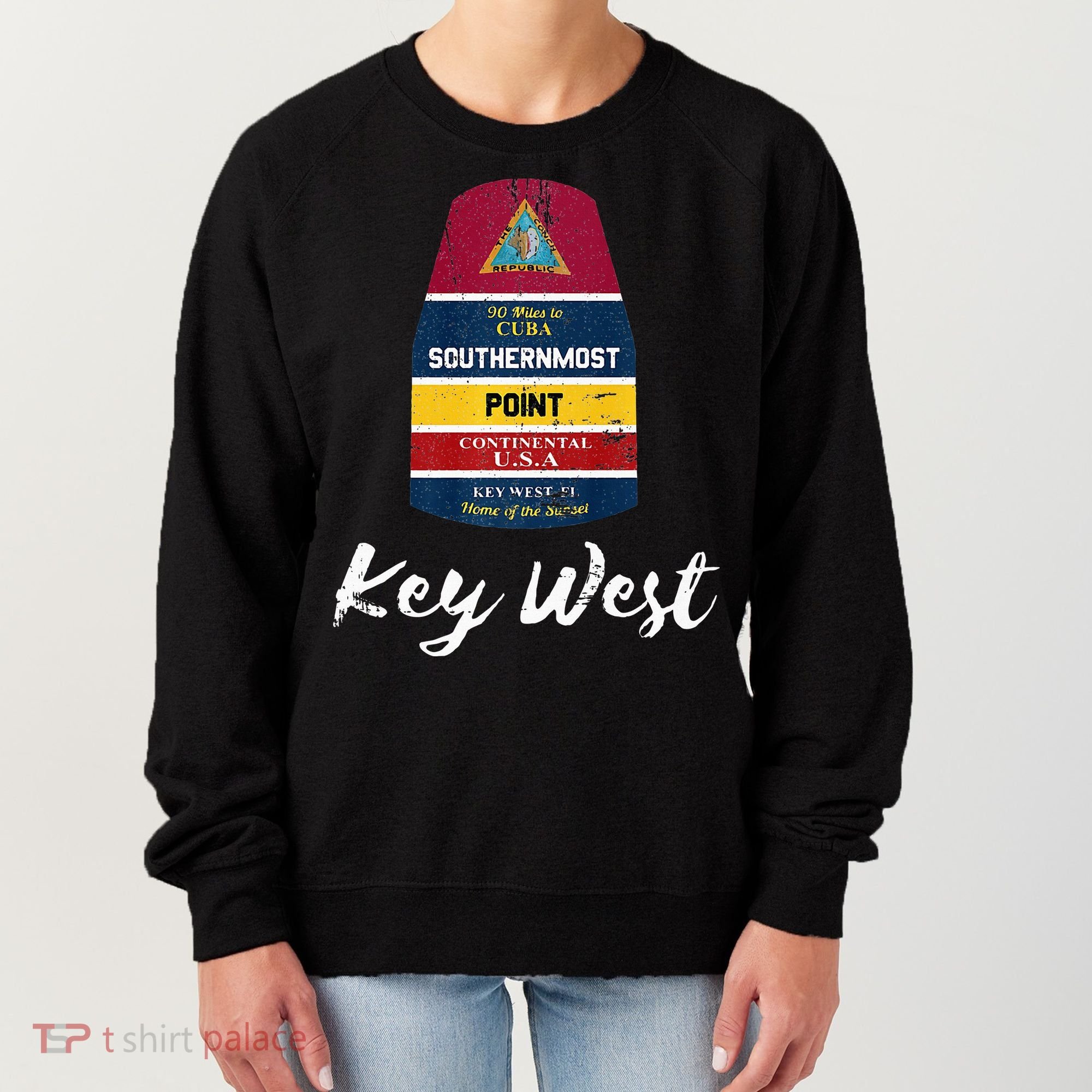 Southernmost Point Key West Florida Keys Souvenir Women's Sweatshirt