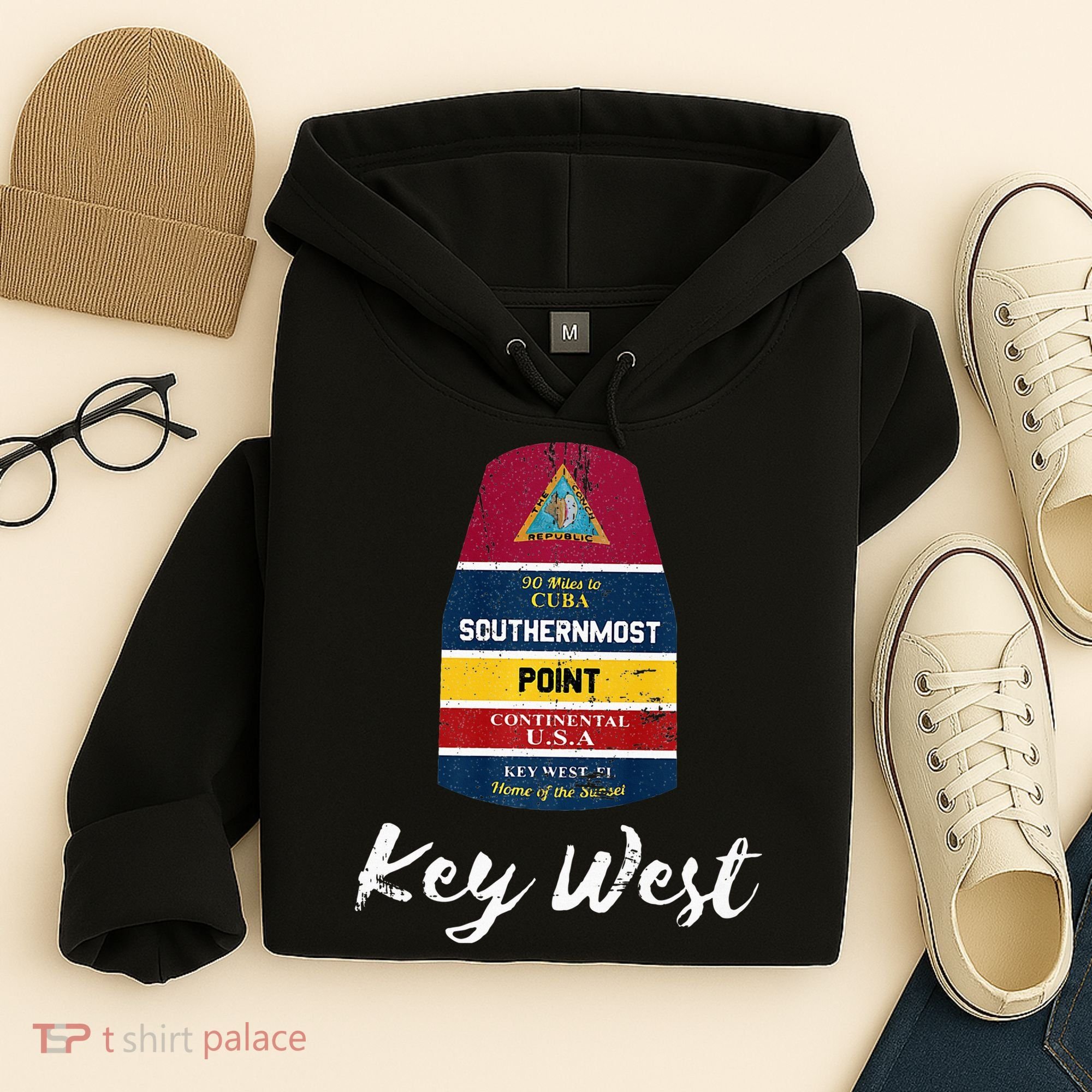 Southernmost Point Key West Florida Keys Souvenir Hoodie