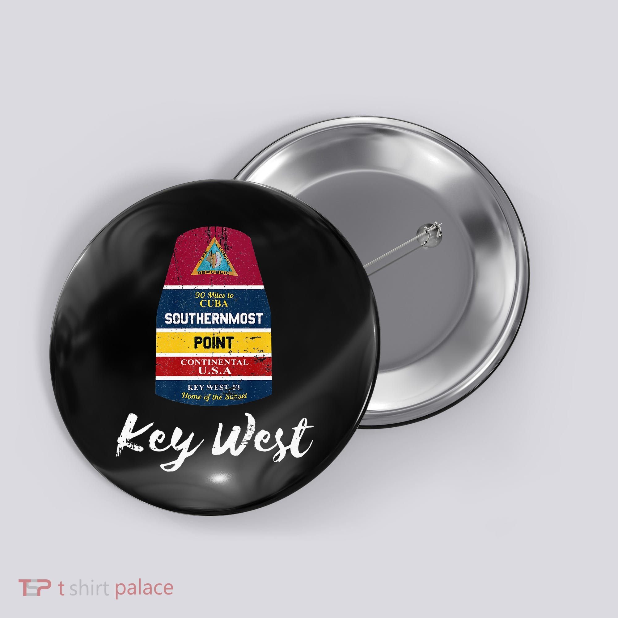Southernmost Point Key West Florida Keys Souvenir Button
