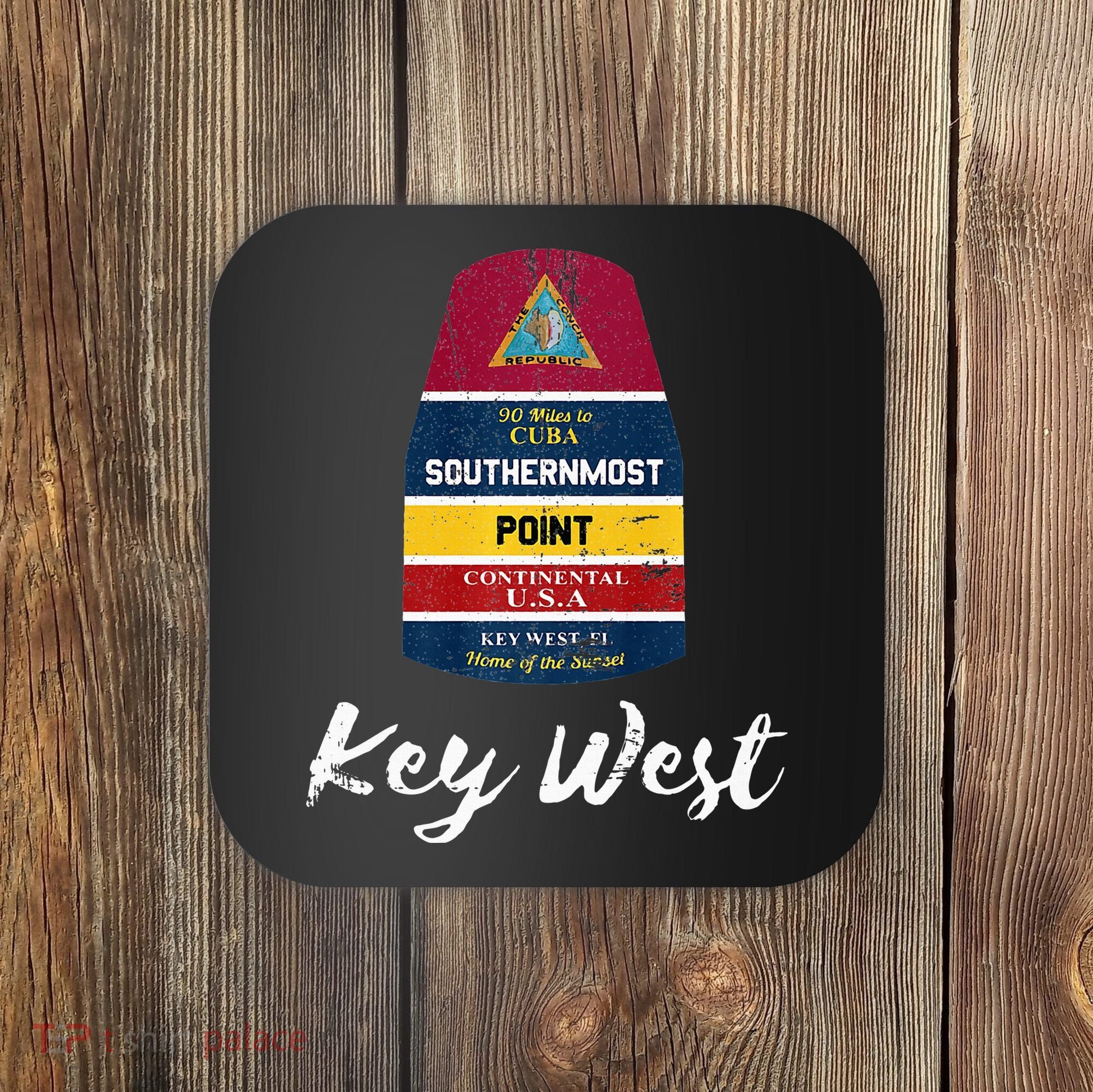 Southernmost Point Key West Florida Keys Souvenir Coaster