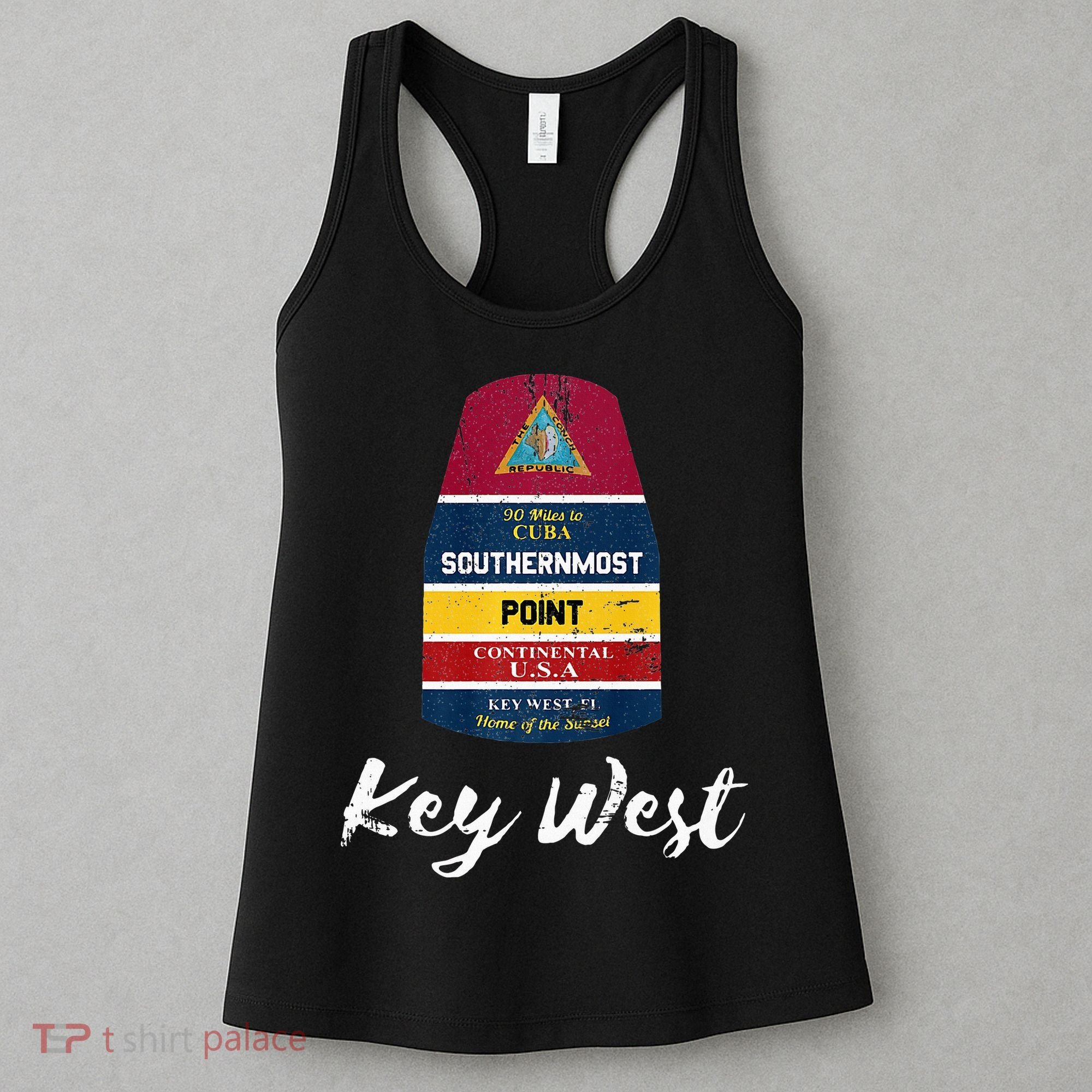 Southernmost Point Key West Florida Keys Souvenir Women's Tank Top