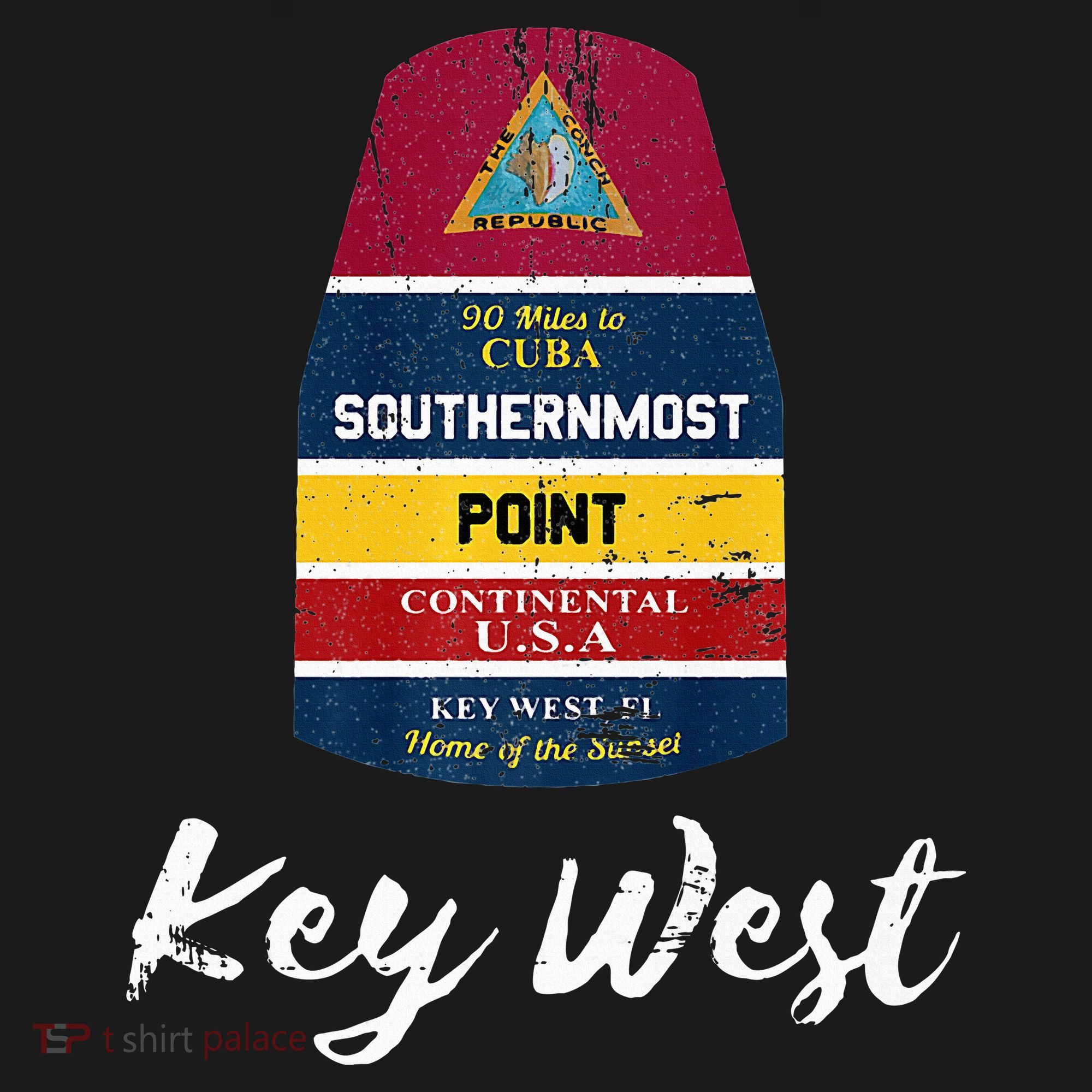 Southernmost Point Key West Florida Keys Souvenir Women's Tank Top