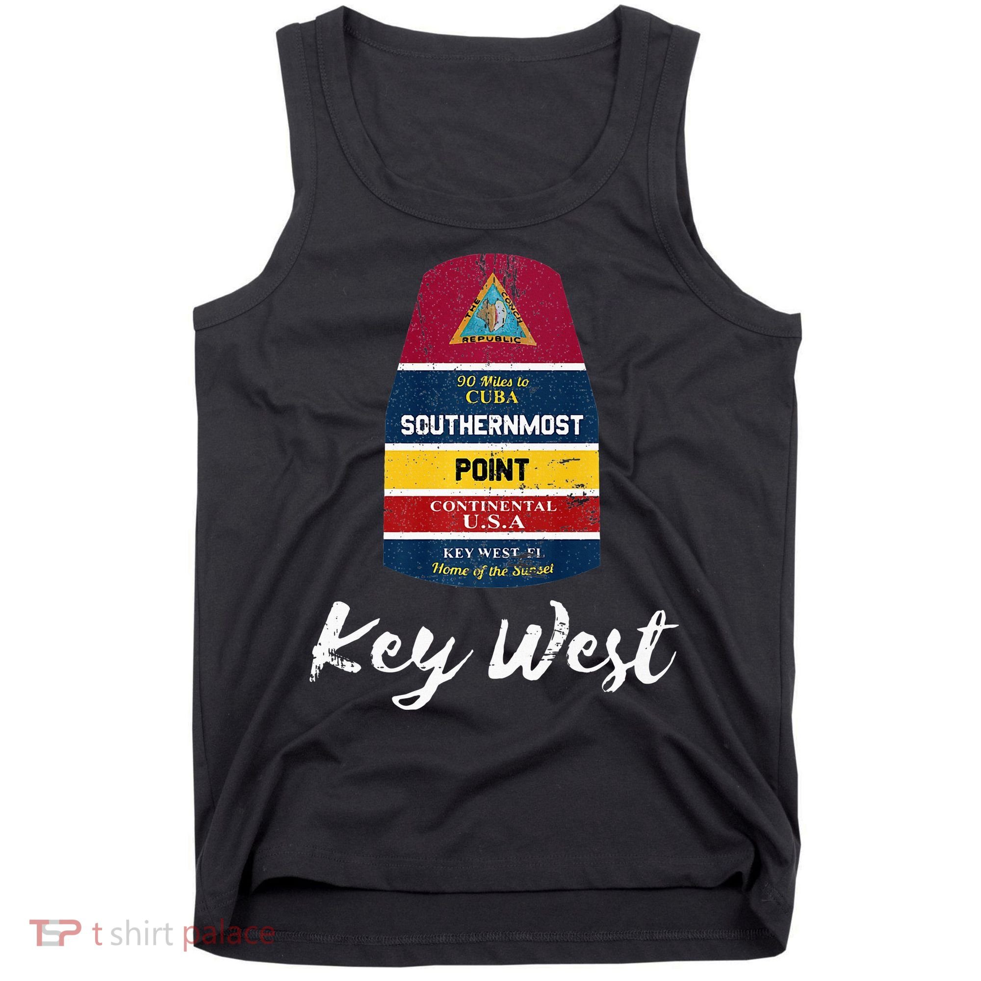 Southernmost Point Key West Florida Keys Souvenir Tank Top