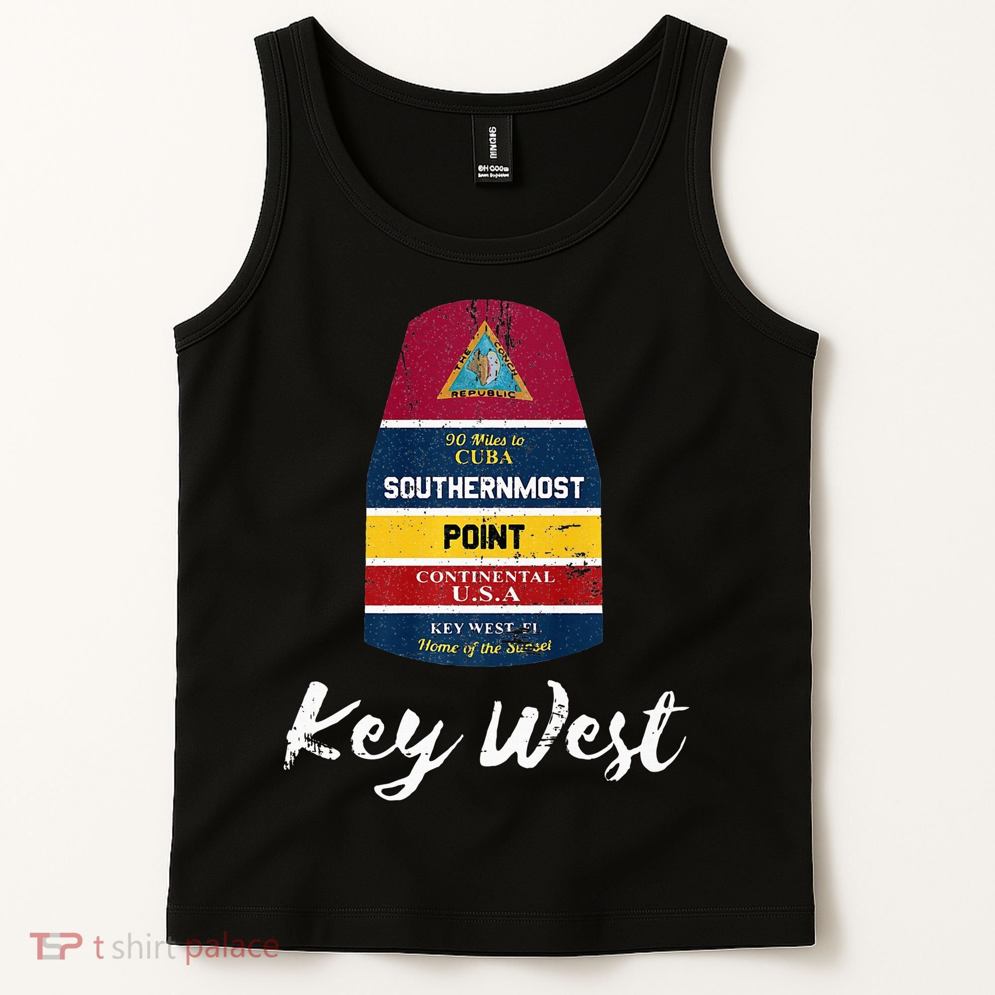 Southernmost Point Key West Florida Keys Souvenir Tank Top