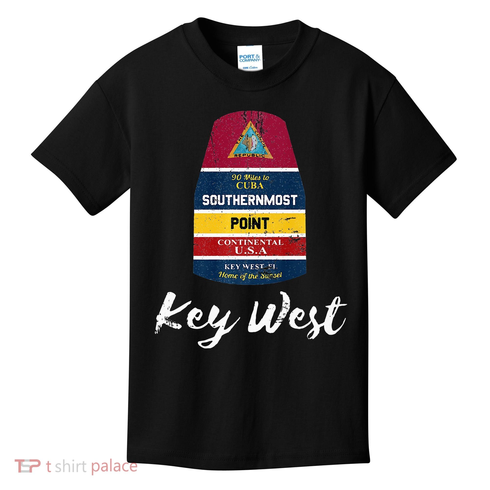 Southernmost Point Key West Florida Keys Souvenir Kids T-Shirt