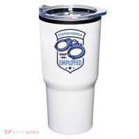 Stupid People Keep Me Employed Police Officer Funny Tumbler thumb 0