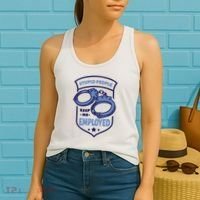 Stupid People Keep Me Employed Police Officer Funny Women's Tank Top thumb 2