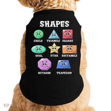 Shapes Pre K Kindergarten Teacher Back To School Gift Doggie Tank
