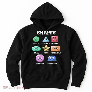 Shapes Pre K Kindergarten Teacher Back To School Gift Hoodie