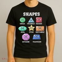 Shapes Pre K Kindergarten Teacher Back To School Gift T-Shirt thumb 3