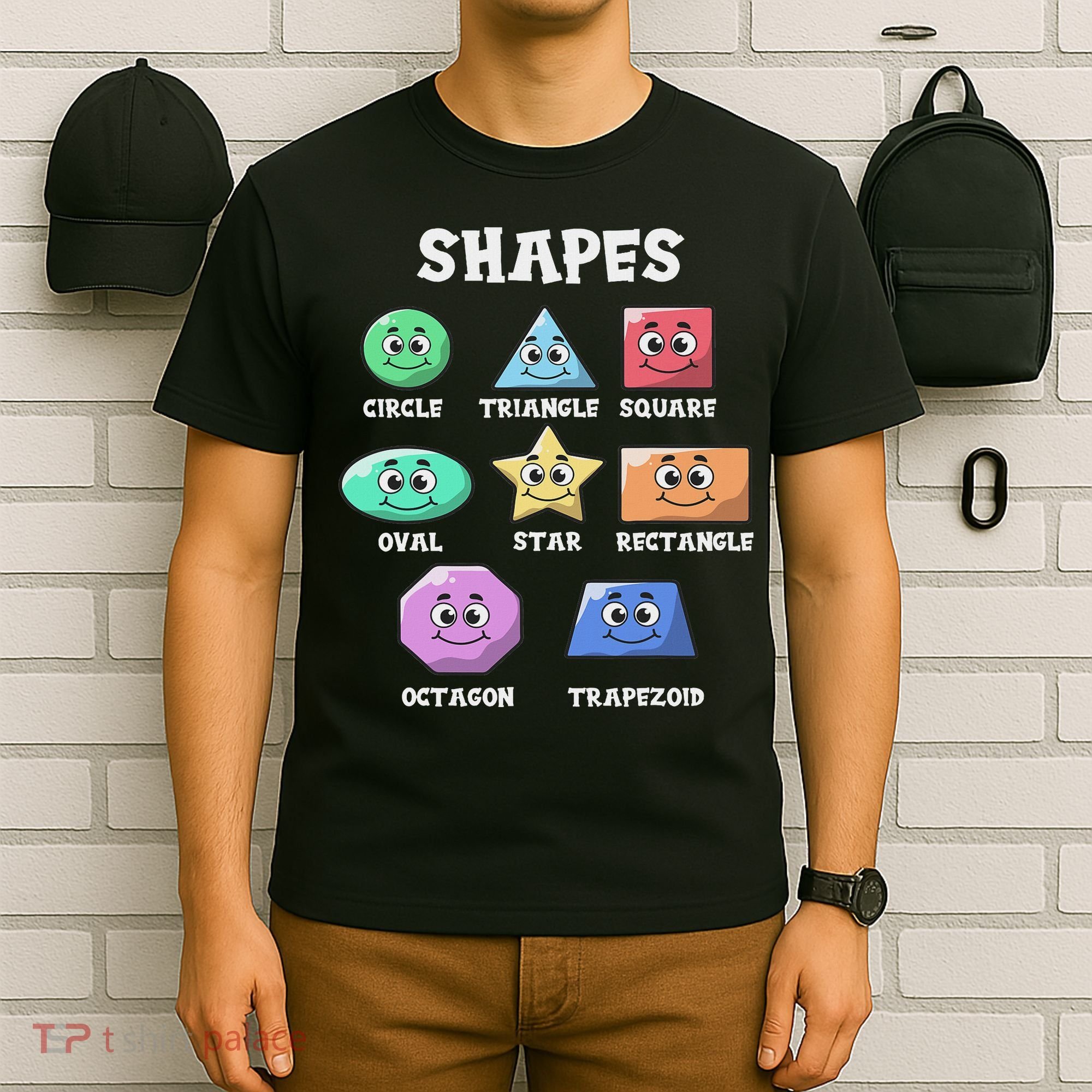 Shapes Pre K Kindergarten Teacher Back To School Gift T-Shirt