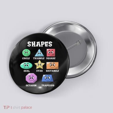 Shapes Pre K Kindergarten Teacher Back To School Gift Button