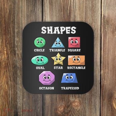 Shapes Pre K Kindergarten Teacher Back To School Gift Coaster
