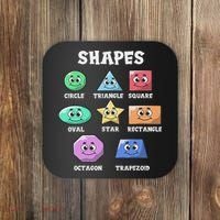Shapes Pre K Kindergarten Teacher Back To School Gift Coaster thumb 0