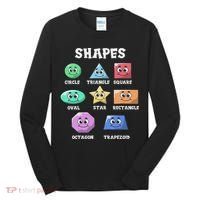 Shapes Pre K Kindergarten Teacher Back To School Gift Tall Long Sleeve Shirt thumb 0
