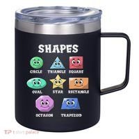Shapes Pre K Kindergarten Teacher Back To School Gift 12oz Stainless Steel Coffee Mug thumb 0