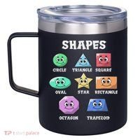 Shapes Pre K Kindergarten Teacher Back To School Gift 12oz Stainless Steel Coffee Mug thumb 2