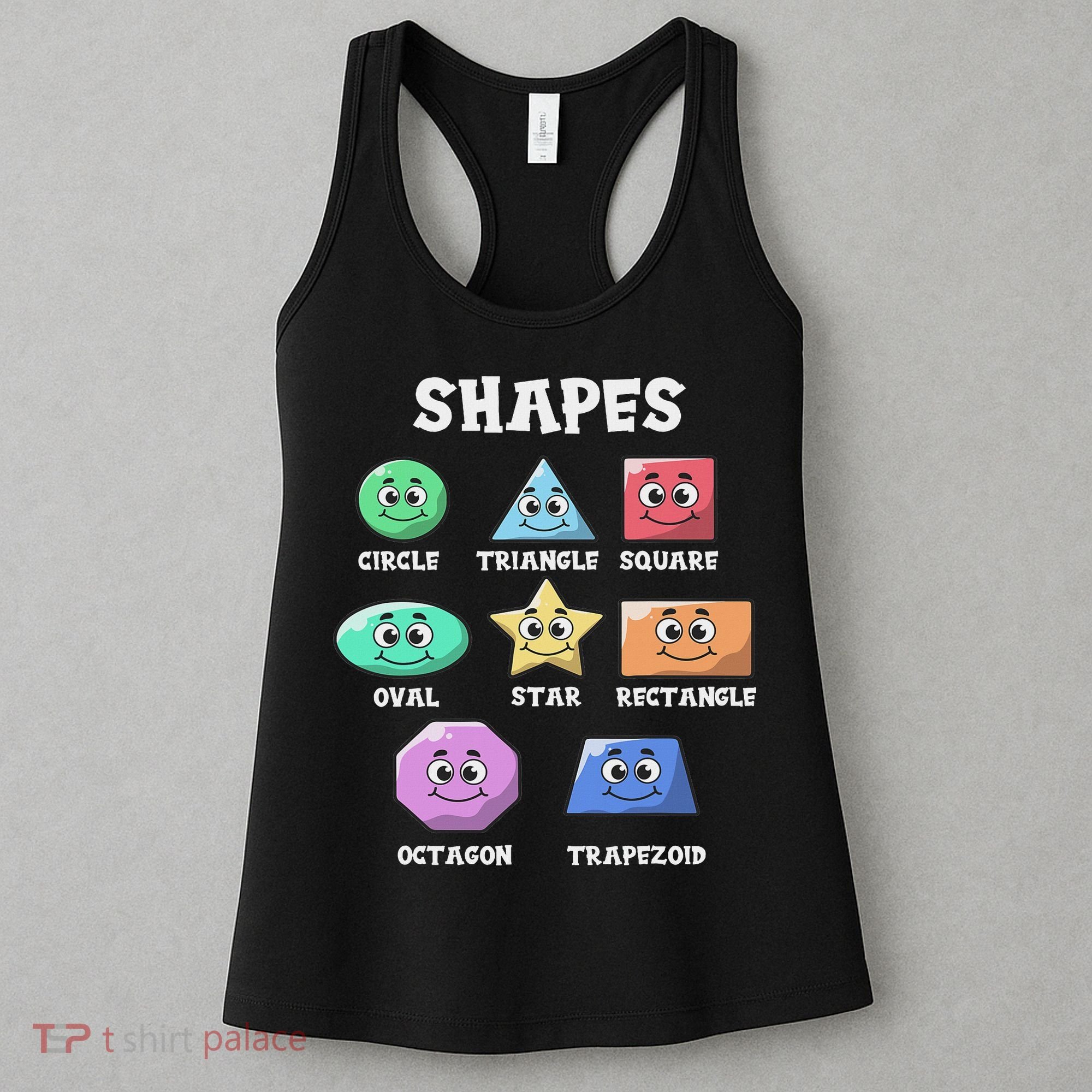 Shapes Pre K Kindergarten Teacher Back To School Gift Women's Tank Top
