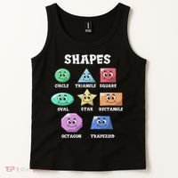 Shapes Pre K Kindergarten Teacher Back To School Gift Tank Top thumb 2