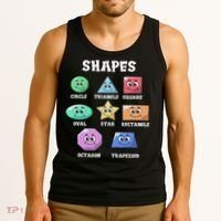 Shapes Pre K Kindergarten Teacher Back To School Gift Tank Top thumb 3
