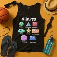 Shapes Pre K Kindergarten Teacher Back To School Gift Tank Top thumb 4
