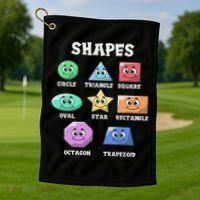 Shapes Pre K Kindergarten Teacher Back To School Gift Golf Towel thumb 1